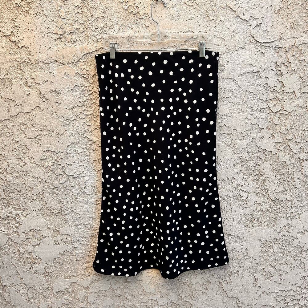 Rachel Zoe Polka Dot Midi Skirt Elastic Waist Flowy Women’s 6